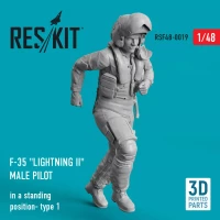 Reskit F48019 F-35 'Lightning II' male pilot stand.posit. 1/48