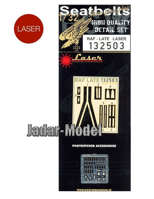 HGW 132503 RAF Seatbelts - Late 1/32