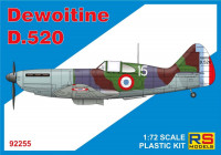 Rs Model 92255 Dewoitine D520 (4x camo France) 1/72