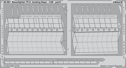 Eduard 48967 Beaufighter TF.X landing flaps 1/48