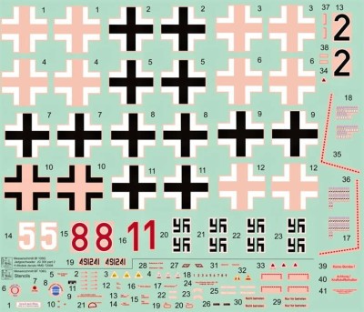HM Decals HMD-72008 1/72 Decals Bf 109G JG 300 Wilde Sau - Part 2