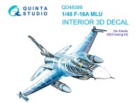 Quinta studio QD48388 F-16A MLU (Kinetic) 3D Декаль интерьера кабины 1/48