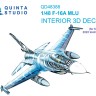 Quinta studio QD48388 F-16A MLU (Kinetic) 3D Декаль интерьера кабины 1/48