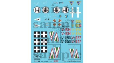 HAD 72139 Decal Fiat CR-42 (5x camo) 1/72