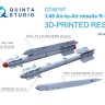 Quinta studio QT48157 Ракеты «воздух-воздух» Р-73Л с пусковыми устройствами, 6 шт. (для всех моделей) 1/48