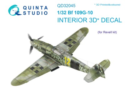 Quinta studio QD32045 Bf 109G-10 (для модели Revell) 1/32