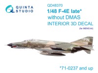 Quinta studio QD48370 F-4E late без DMAS (Meng) 3D Декаль интерьера кабины 1/48