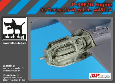 Black Dog A48114 P-38 F-G engine (TAM) 1/48