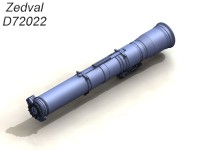 Zedval D72022 Контейнер ПТУР 9М113 «Конкурс»., использованный 1/72