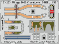 Eduard 33253 1/32 Mirage 2000 C seatbelts STEEL (KITTYH)