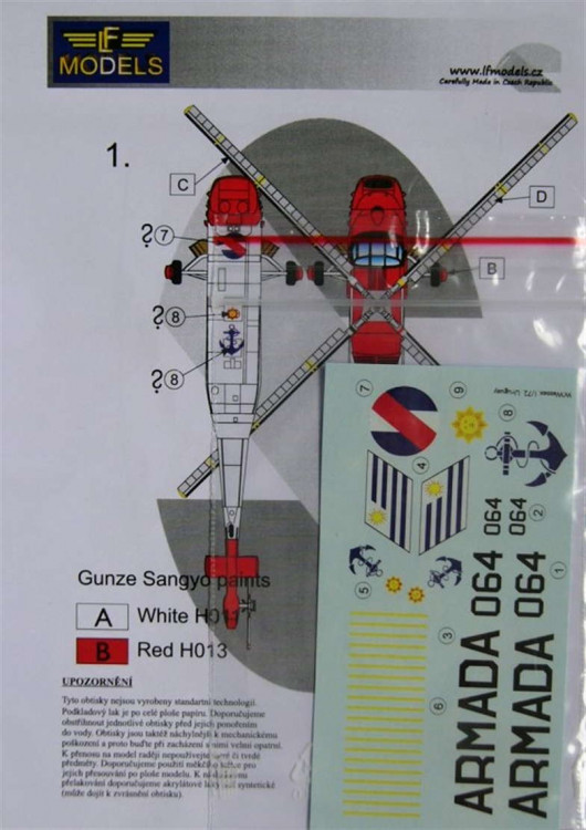 LF Model C72110 Decals W.Wessex over Uruguay (ITAL/MATCH) 1/72