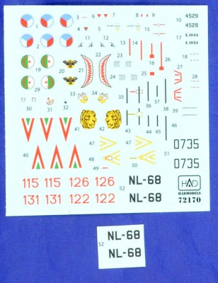 HAD 72170 Decal L-39 Albatros (Czech, Algeria,Hungary) 1/72