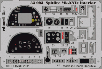 Eduard 33093 Spitfire Mk.XVIe interior S.A.