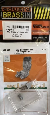 Eduard 672418 BRASSIN MiG-21 seat w/ integral belts PRINT 1/72