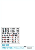 Star Decals 35-C1070 Generic turret numbers and insignias etc for 1943-44 (incl. Kursk). Pz.Kpfw.VI Tigers of LSSAH. 13./SS-Pz-Regiment LSSAH 1/35
