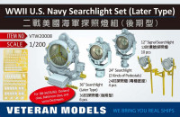 Veteran models VTW20008	WWII U.S. NAVY SEARCHLIGHT SET (LATER TYPE) 1/200