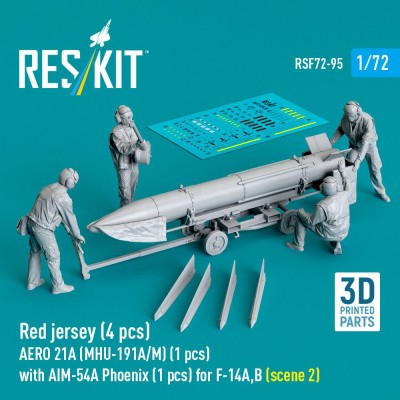Reskit RSF72-095 Red jersey (4 pcs.) AERO 21A (MHU-191A/M) 1/72