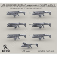 LiveResin LRE35058 USSOCOM SCAR weapon system FN SCAR-L / Mk.16 1/35