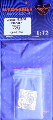 Clear Prop CPA72010 Gloster E28/39 Pioneer PE set 1/72