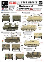 Star Decals STAR35960 Universal Carriers Mk.I. British, Polish, NZ, Indian and French markings, ETO 1/35