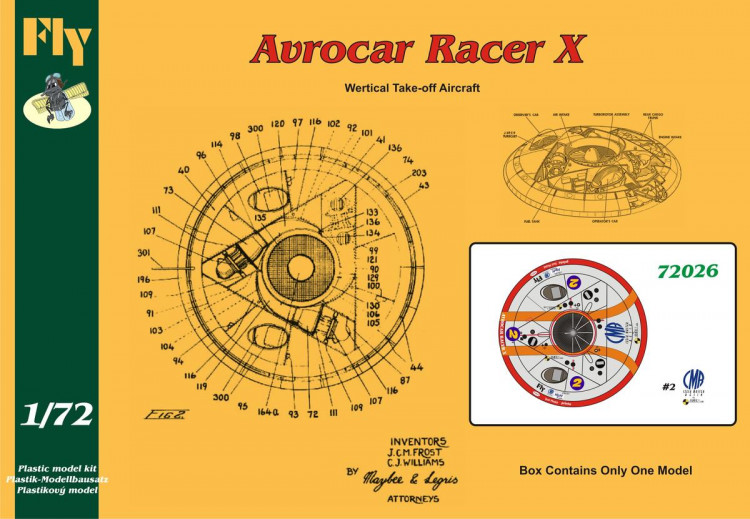 Fly model 72026 Avrocar Racer X CMR 1:72 1/72