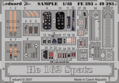 Eduard 49393 He 162 Spatz S.A. DRA