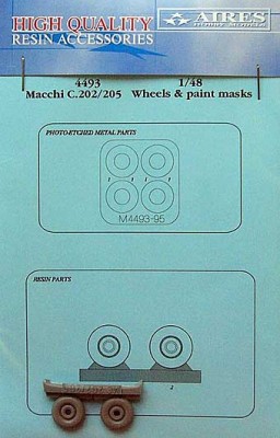 Aires 4493 Macchi MC 202/205 wheel &amp; paint masks 1/48