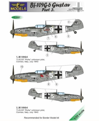Lf Model C3507 Decals Bf-109G-6 Gustav part III. (BORDER) 1/35