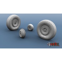 ЭВМ RS48111 Як-7 колеса шасси (для бетонных аэродромов Тип-1) 1/48