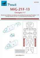 Peewit M72378 Canopy mask MiG-21F-13 / Chengdu F-7 (KP) 1/72