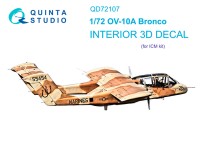 Quinta Studio QD72107 OV-10A Bronco (ICM) 3D Декаль интерьера кабины 1/72