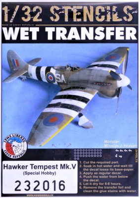 HGW 232016 STENCILS Hawker Tempest Mk.V (SP.HOBBY) 1/32