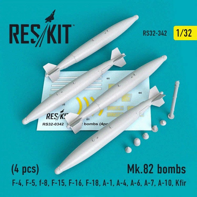 Reskit RS32-0342 Mk.82 bombs (4 pcs.) 1/32