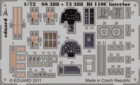 Eduard 73388 Bf 110C S.A.