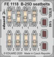 Eduard FE1118 1/48 B-25D seatbelts STEEL (REV)