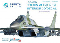 Quinta studio QD48024 MiG-29 SMT (9-19) (for GWH kits) 3D декаль интерьера кабины 1/48