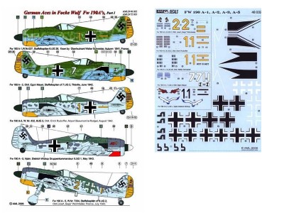 AML AMLD48032 German Aces in Fw 190 A-1/2/3/5 Part I. 1/48