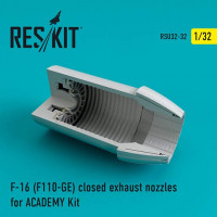 Reskit RSU32-0032 F-16 (F110-GE) closed exhaust nozzles (ACAD) 1/32