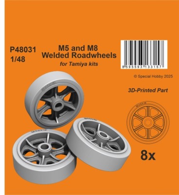 CMK P48031 M5 and M8 Welded Roadwheels (TAM) 3D Printed 1/48