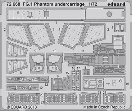 Eduard 72668 FG.1 Phantom undercarriage 1/72