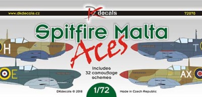 Dk Decals 72070 Malta Spitfire ACES (32x camo) 1/72