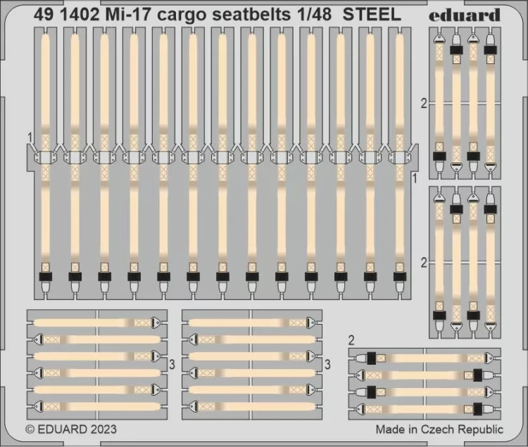 Eduard 491402 SET Mi-17 cargo seatbelts STEEL (TRUMP) 1/48