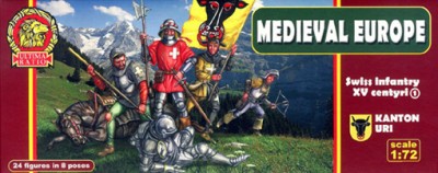 Ultima Ratio UR007 Medieval Europe Swiss Infantry XV centyri set.1 (Set of 024) 1:72