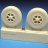 Barracuda Studios BCR48279 Grumman S-2 Tracker Early Mainwheels (designed to be used with Kinetic Model kits) 1/48