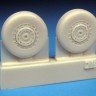 Barracuda Studios BCR48279 Grumman S-2 Tracker Early Mainwheels (designed to be used with Kinetic Model kits) 1/48