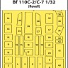 Art Scale 200-M32055 Messerschmitt Bf-110C-2/C-7 canopy frame paint masks (outside only) 1/32