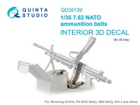 Quinta studio QD35130 Патронные ленты калибра 7.62 NATO (для всех моделей) 1/35