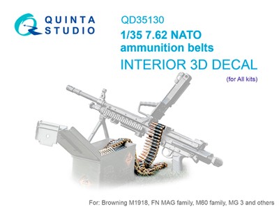Quinta studio QD35130 Патронные ленты калибра 7.62 NATO (для всех моделей) 1/35