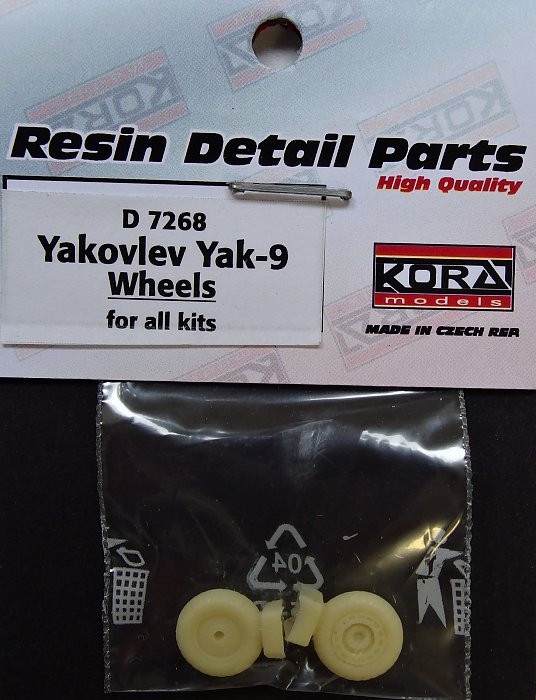 Kora Model D7268 Wheels for Yakovlev Yak-9 1/72