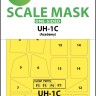 Art Scale 200-M35002 Bell UH-1C Huey Kabuki canopy frame paint masks (outside only) 1/35